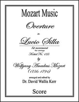 Overture to Lucio Silla 1st movement, K. No. 135 Orchestra sheet music cover